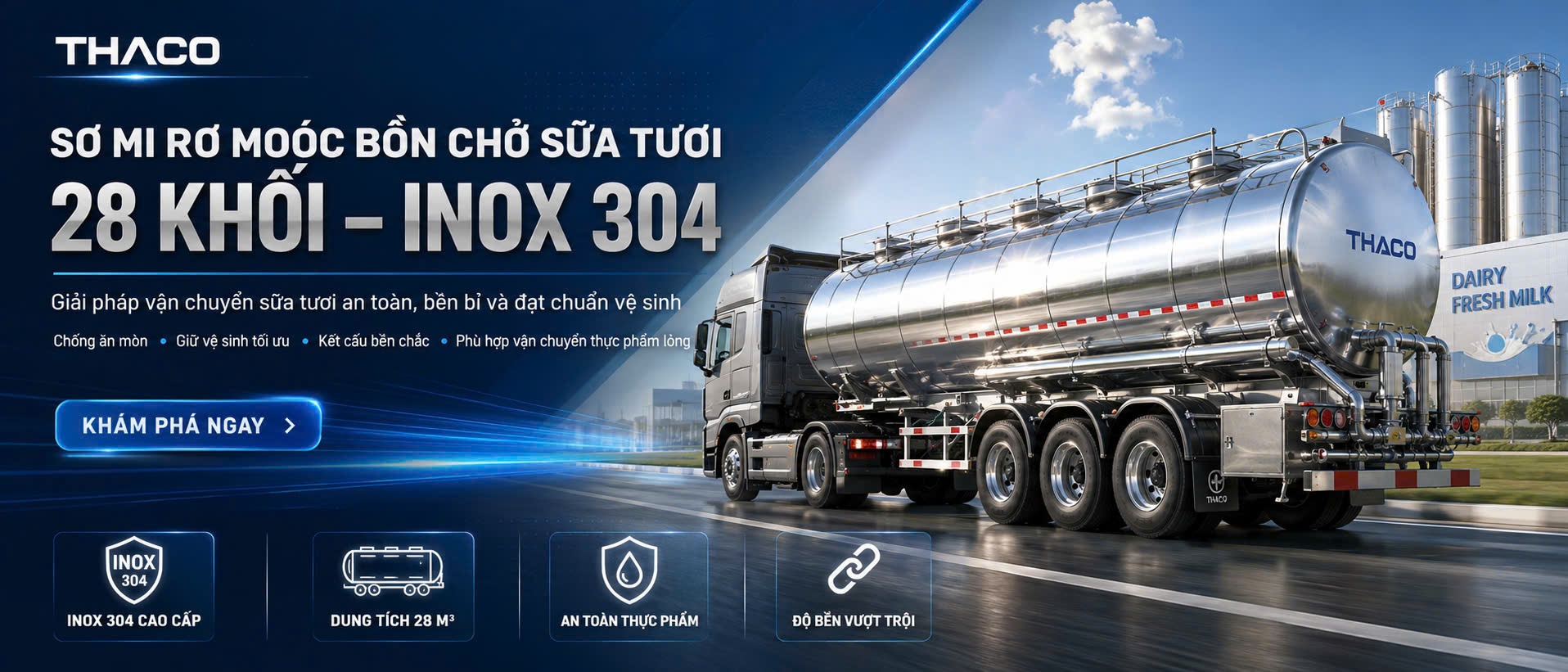 RƠ MOOC BỒN CHỞ SỮA TƯƠI 28 KHỐI
